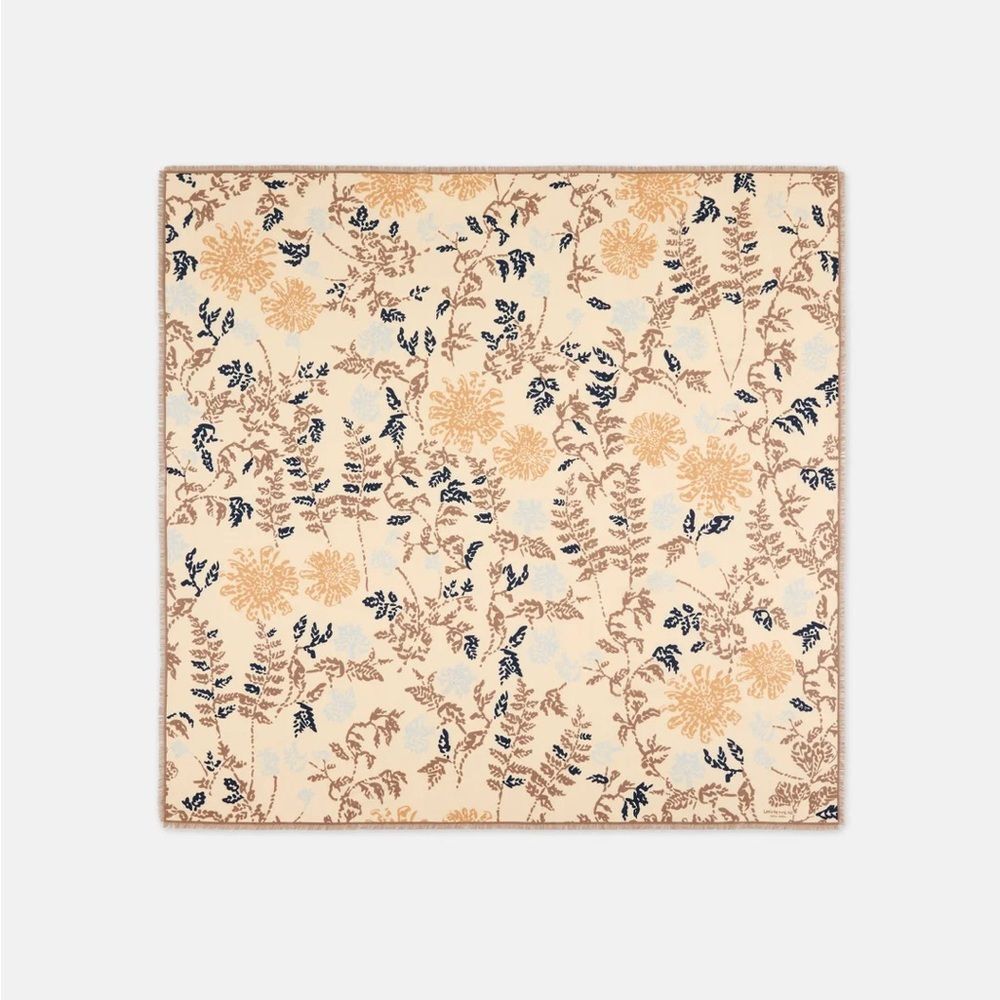 Lafayette 148 NY Flora Bloom Print Cashmere Silk Scarf Excellent Condition - Picture 1 of 3